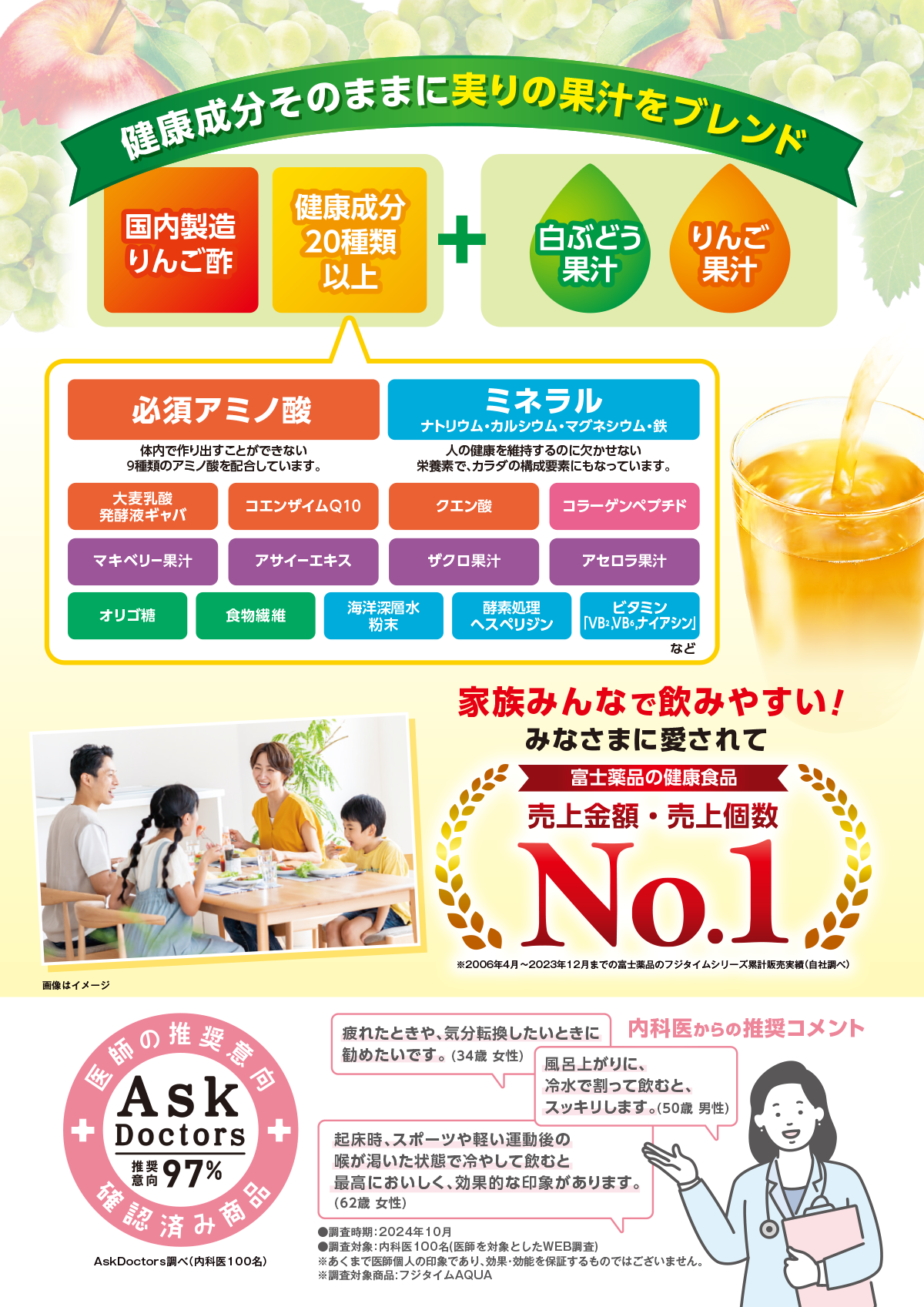 フジタイムAQUA「白ぶどうMix」｜富士薬品公式通販