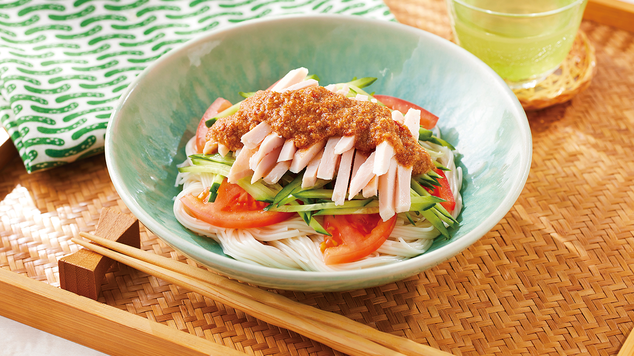 おなかも満足！棒棒鶏風そうめん